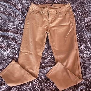 Ankle cropped women khaki pants